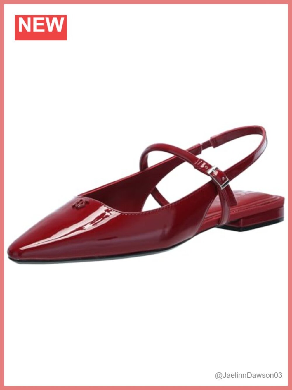 Faux Leather Slingback Flat Mules for Women, Low Top Slip On